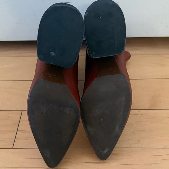 Chloe Women's Leather Ankle Boots with Chunky Heel size 39 - Picture 6 of 7